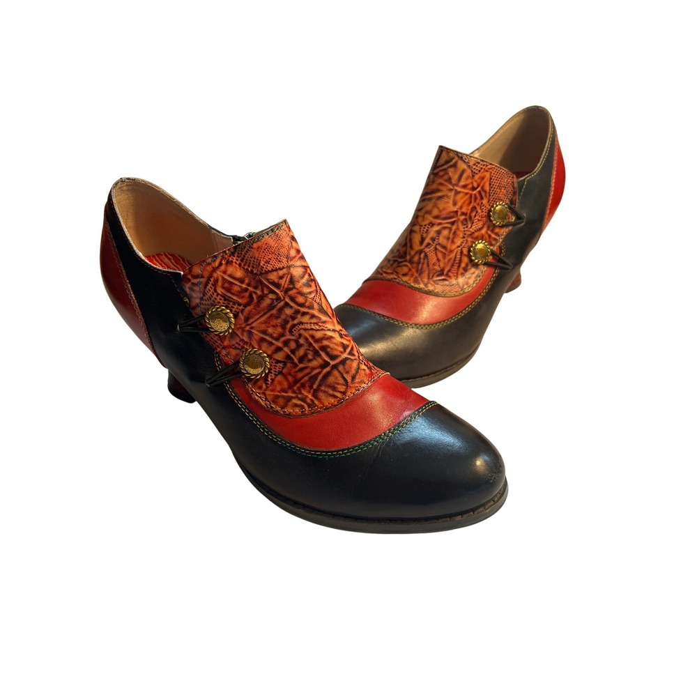 L'Artiste Spring Step Photia Leather Ankle Bootie SZ 41 Steampunk Whimsigoth